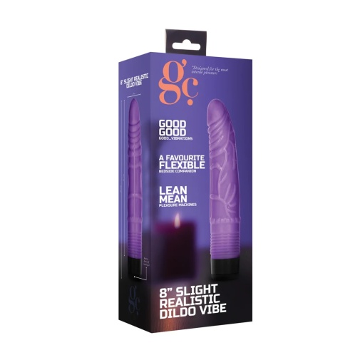GC - 8" Slight Vibro Dildo - Purple photo
