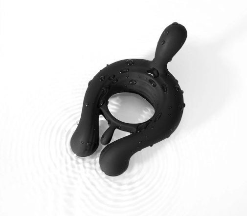 Honey Play Box - Kairos 三重刺激震動陰莖環 - 黑色 照片