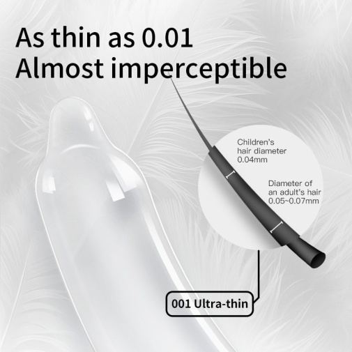 Drywell - 0.01 Ultra Thin Condoms 3's Pack 照片