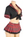 Ohyeah - 學生百褶裙服裝 - 黑色 - 3XL 照片-5