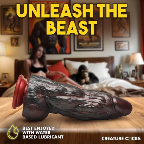 Creature Cocks - 仿金剛假陽具 - 黑/紅色 照片