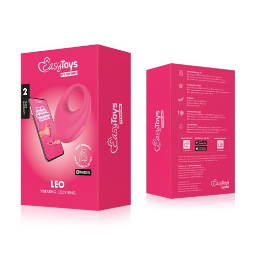 Easytoys - Leo 應用程式控制 震動陰莖環 - 粉紅色 照片