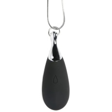 Charmed - 10X Vibro Teardrop Necklace - Black photo
