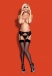 Obsessive - Charms 吊袜带和丁字裤 - 黑色 - XXL 照片-8
