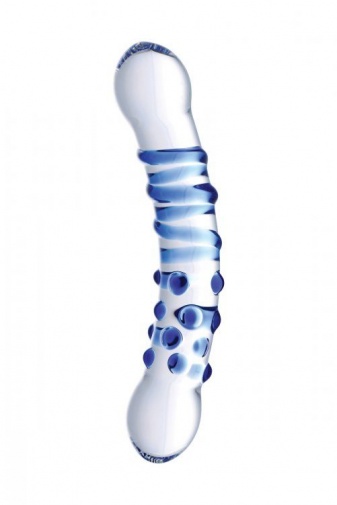 Prisms Erotic Glass - Blu Dual Ended Dildo - Clear photo