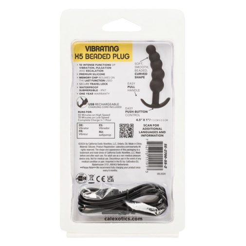 CEN - Boundless Vibro X5 Beaded Plug - Black 照片