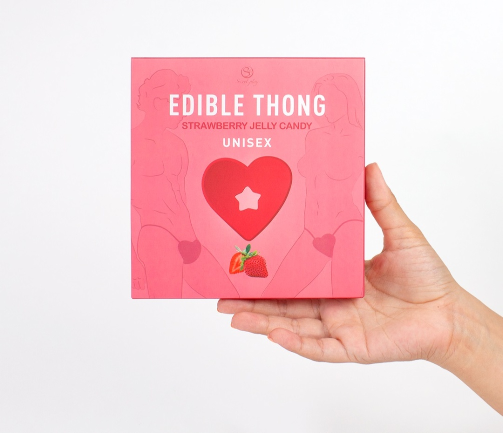 If you want to give a fun and different touch to your relati... Secret Play - Edible Thong - Strawberry photo-4