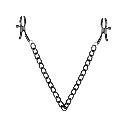 Bedroom Fantasies - Nipple Clamps w Chain - Black photo