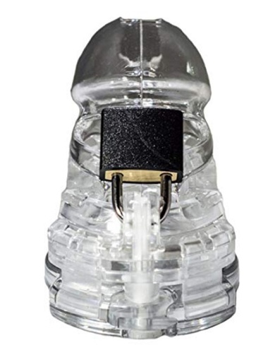 Locked in Lust - Vice Plus Chasity Cage - Clear photo