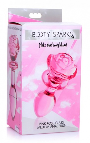 Booty Sparks - Rose Glass Anal Plug M - Pink photo