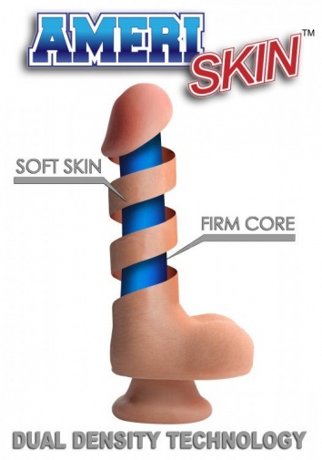 USA Cocks - 6″ 雙層像真質感假陽具 - 肉色 照片