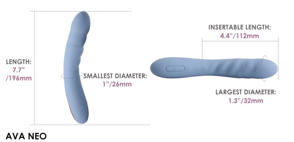Fulfil your fantasies with Ava Neo, the newest luxury to... SVAKOM - Ava Neo Interactive Thrusting Vibrator - Cornflower Blue photo-13