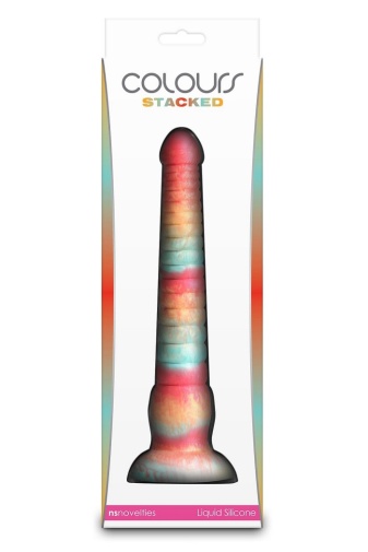 NS Novelties - Colours Stacked  9" 彩色渐层假阳具 - 红/金色 照片