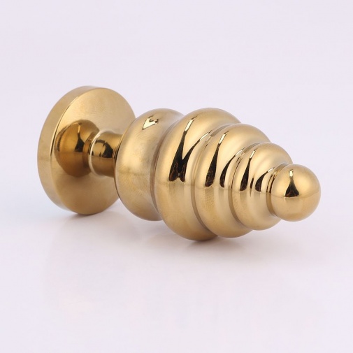 MT - 金属后庭塞 80x34.5mm - 金色/蓝色 照片
