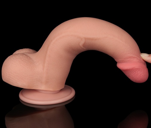 Lovetoy - 8.5" 带包皮仿真阳具 - 肉色 照片