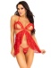 Leg Avenue - No Secrets Lace Babydoll - Red - L photo
