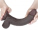 Lovetoy - 9'' Sliding Skin Dual Layer Dong - Brown photo-9