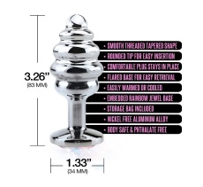 Nixie - 蜂巢状金属制后庭塞 中码 - 彩虹色 照片
