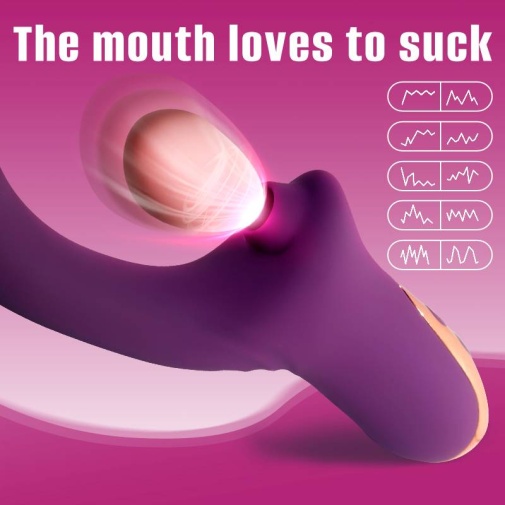 Secwell - Magic Sucking Vibrator - Purple photo