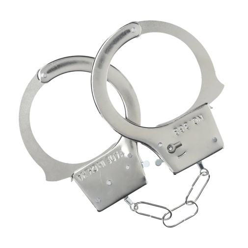 Ouch - Classic Metal Hand Cuffs - Silver 照片