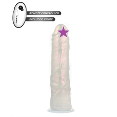 Cock Miller - 19.5cm 可遥控 发光震动假阳具 - 珍珠色 照片