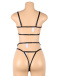 Ohyeah - Embroidery Bra Set - Black - XL 照片-5