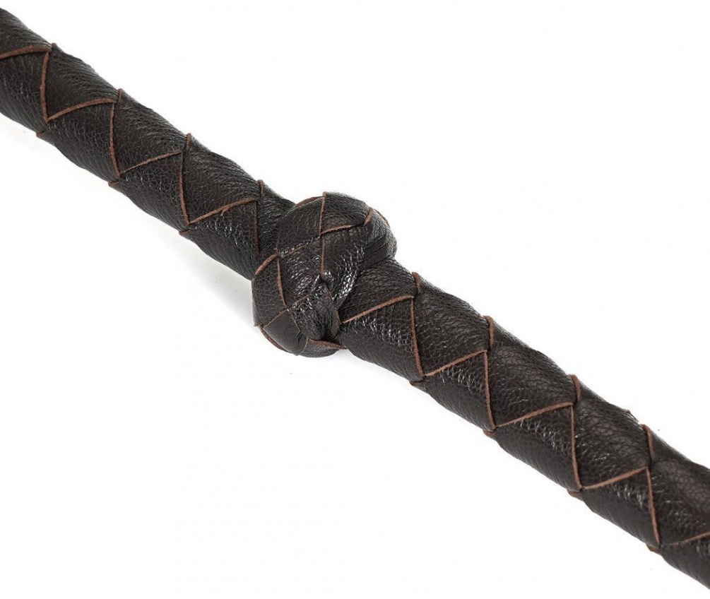 Add this cowboy style to your BDSM play box. With 75 cm of l... Liebe Seele - Leather Handcrafted Whip - Brown photo-6