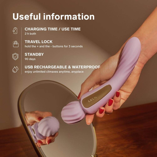 Lelo - Switch Double Ended Wand Vibrator - Lilac photo