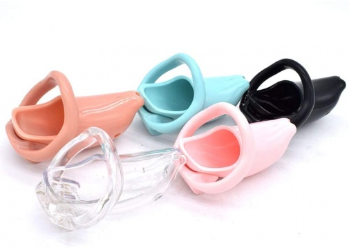 FAAK - Long Dolphin Chastity Cage - Blue photo