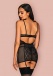 Obsessive - Basitta Chemise & Thong - Black - S/M photo-6