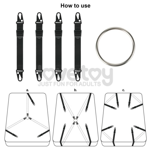 Lovetoy - Rebellion Reign Mattress Restraint - Black photo
