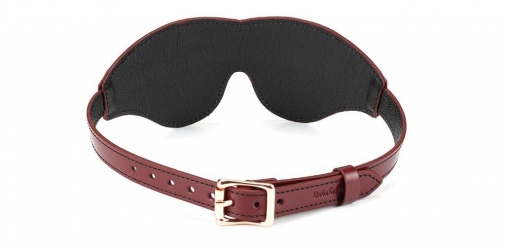 Liebe Seele - Leather Blindfold - Wine Red photo