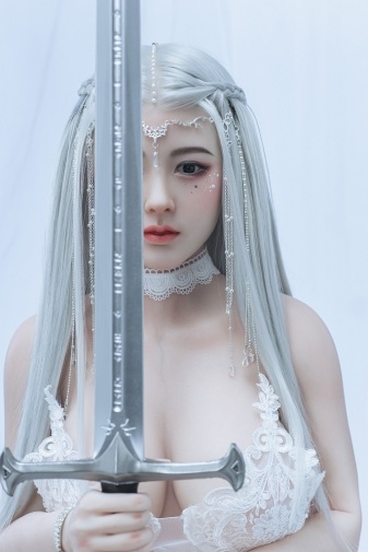 Jenna Japanese Realistic Sex Doll, White Hair, Ultra Soft Silicone 170 cm (5’6 ft)  photo