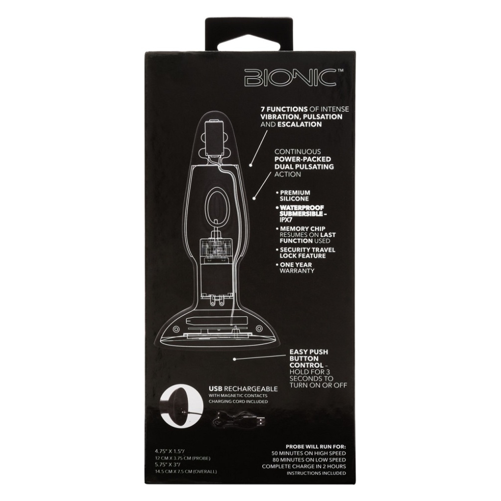 Ride the waves of ecstasy towards uncharted territories of p... CEN - Bionic Dual Pulsating Plug - Black photo-12