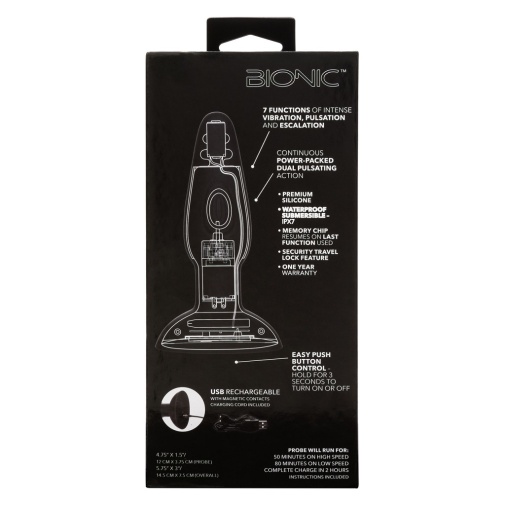 CEN - Bionic Dual Pulsating Plug - Black photo