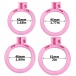 FAAK - Chastity Cage 45mm w Catheterization Hood - Pink photo-9