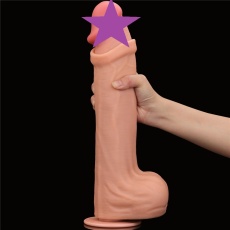Lovetoy - 14" Sliding Skin Dildo - Flesh photo