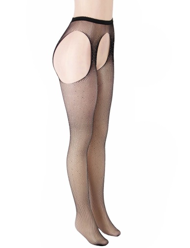 Ohyeah - Fishnet Diamonds Pantyhose - Black - M photo