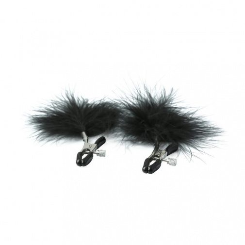 S&M - Feathered Nipple Clamps - Black photo