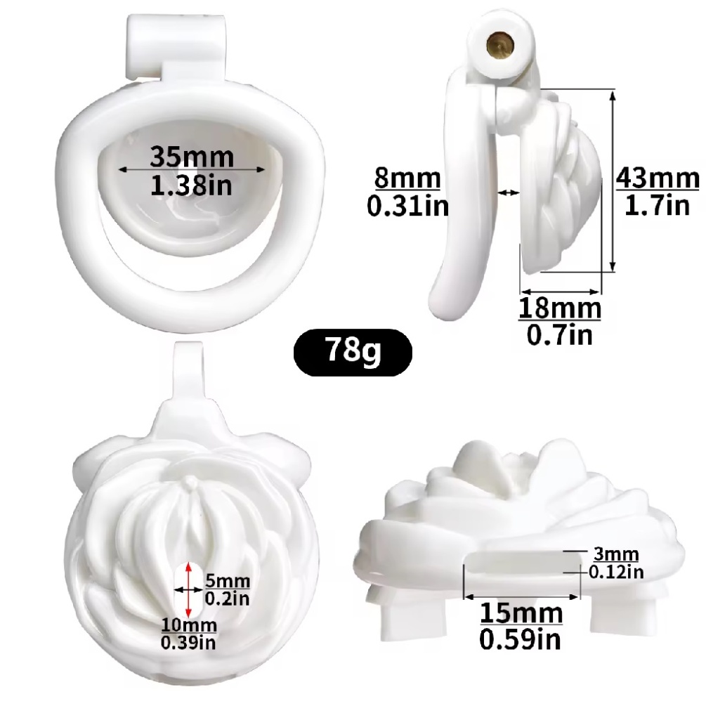 Material: Resin
Cage high: 18mm  ... FAAK - Pussy Resin Chastity Cage 45mm - Black photo-3