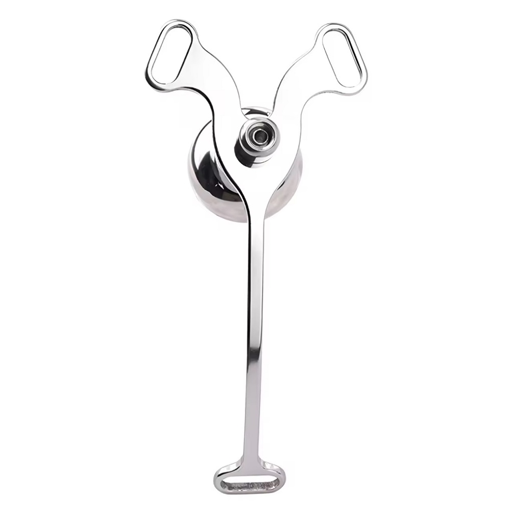 Material: 304 Stainless steel
Cage length: 135mm
Net weight:... FAAK - Sissy Chasity Belt w Butterfly - Ice Dragon photo-8