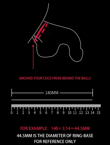QIUI - APP Controlled Chastity Device M - Black photo