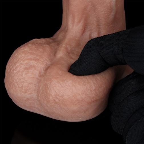 Lovetoy - 9" 双层构造仿真阳具 - 啡色 照片