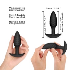 Dorcel - 海浪纹后庭肛塞 - 黑色 照片