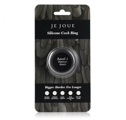 Je Joue - Silicone Cock Ring - Maximum Stretch - Black photo