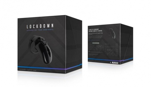 Lockdown - 男用贞操锁中码 - 黑色 照片