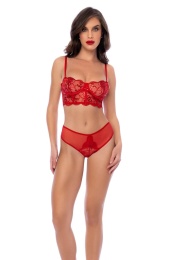 Mapale - 8895 Sequin Lingerie Set - Red - XL photo