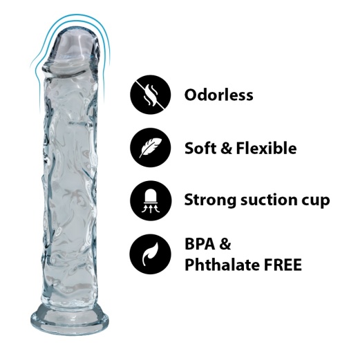 KIKO - Flexible Dildo 7.1" - Clear 照片
