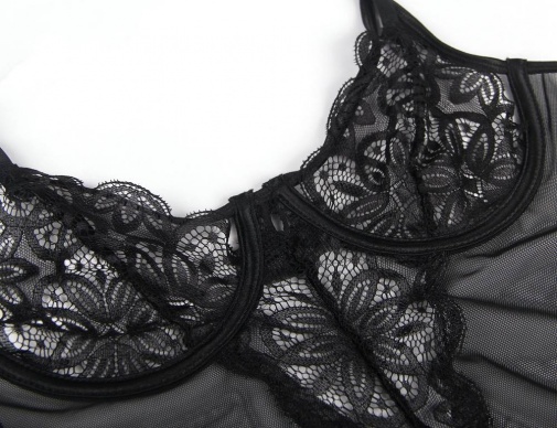 Ohyeah - Soft Sheer Babydoll - Black - M photo