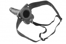 Malesation - Vibro Boyfriend Hollow Strap-On - Black photo